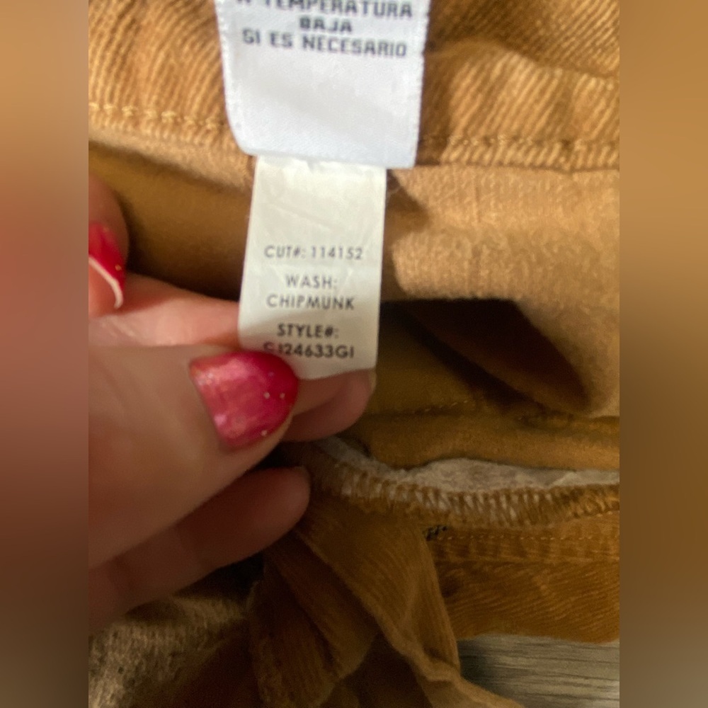 Regeneration By Celebrity Pink Womens Size 9/29 Flare Corduroy Tan Retro Pants - Picture 7 of 10